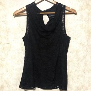 Cynthia Rowley | Cowl Neck Lace Top | Size Large